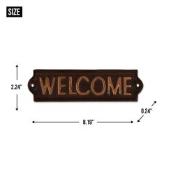 WELCOME CAST IRON SIGN