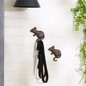 Set of 2 Mouse Wall Hooks - Stylish and Functional Home Decor