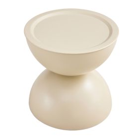 MILK WHITE Coffee Round Tables With STORGE MOVABLE TABLE TOP MULTIFUNCTIONAL END SIDE TABLE