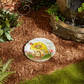 Home Sweet Home Stepping Stone - Decorative Garden Pathway Stone for Outdoor Home Decor