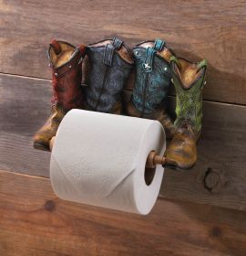 Cowboy Boots Toilet Paper Holder