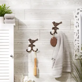 Set of 2 Bird Wall Hooks - Stylish and Functional Home Decor
