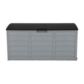 75gal 130lb Black Lid Plastic Patio Storage Box (Option: Courtyard storage box)