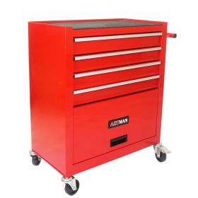 Metal Tool Storage Box (Color: Red)