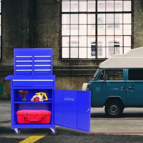Metal Tool Storage Cabinets (Color: Blue)
